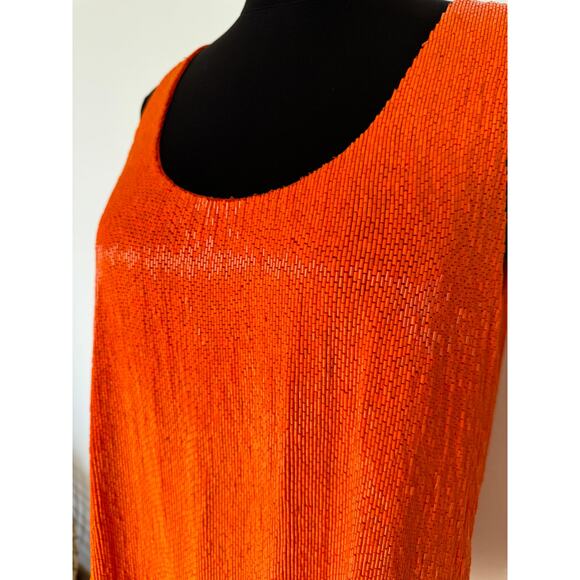 Ralph Lauren Bright Orange Beaded Tank Top - Picture 13 of 16